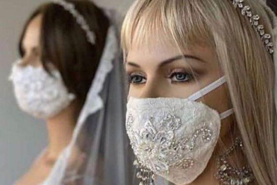 انواع ماسک ضد کرونا برای عروس و داماد