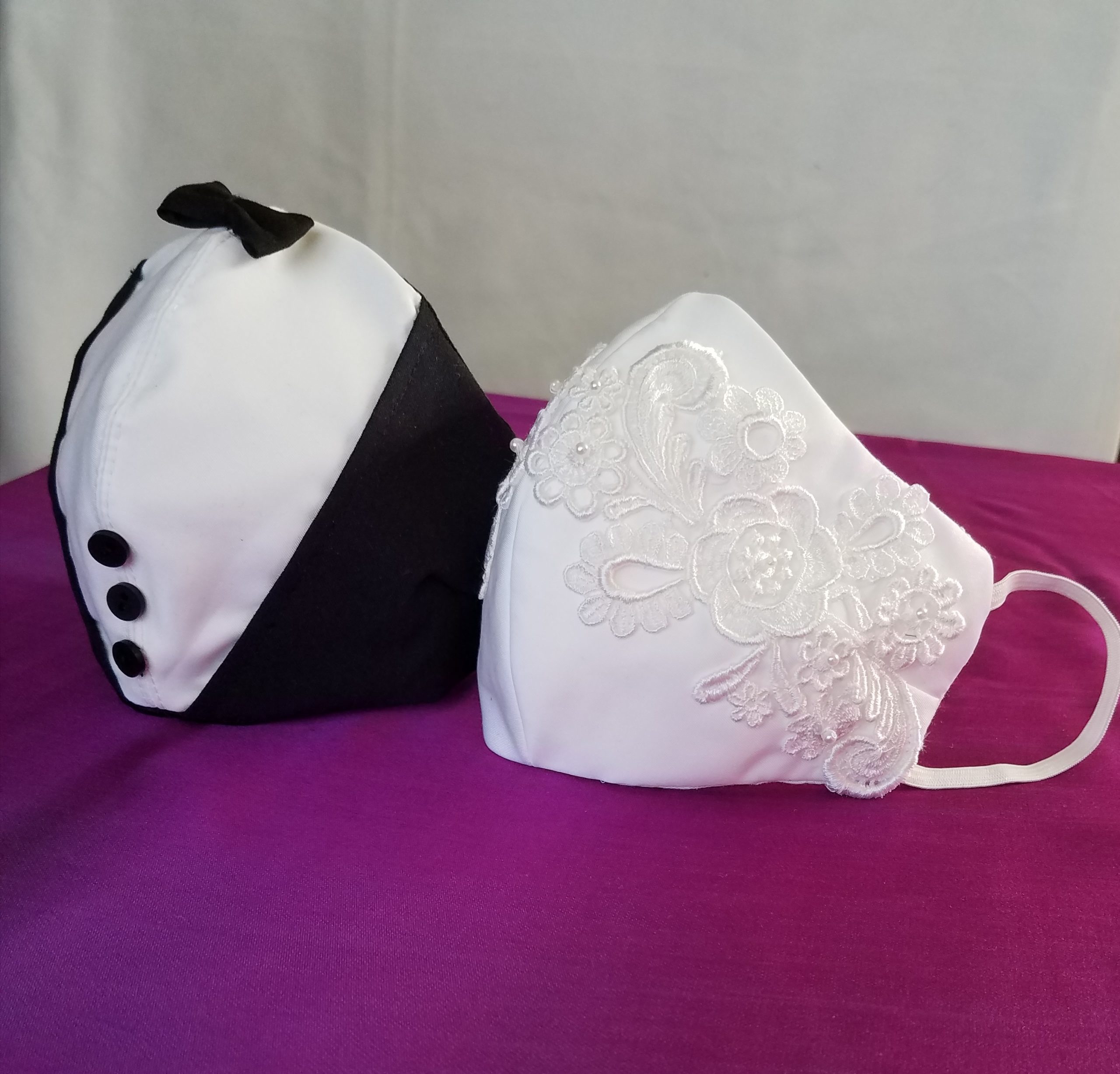 انواع ماسک ضد کرونا برای عروس و داماد