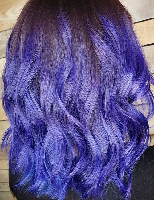 انواع رنگ موی آبی بنفش خیره کننده برای بانوان